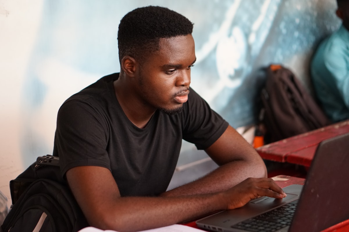 Students studying